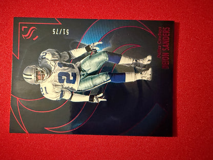 Deion Sanders 2025 Panini Silhouette Football Base Red /75 #49