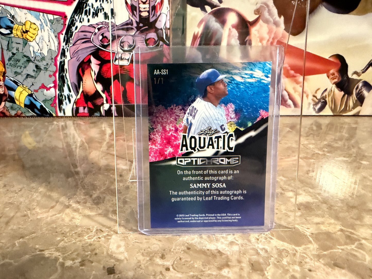 Sammy Sosa 2025 Leaf Optichrome Baseball Aquatic Auto Clownfish 1/1