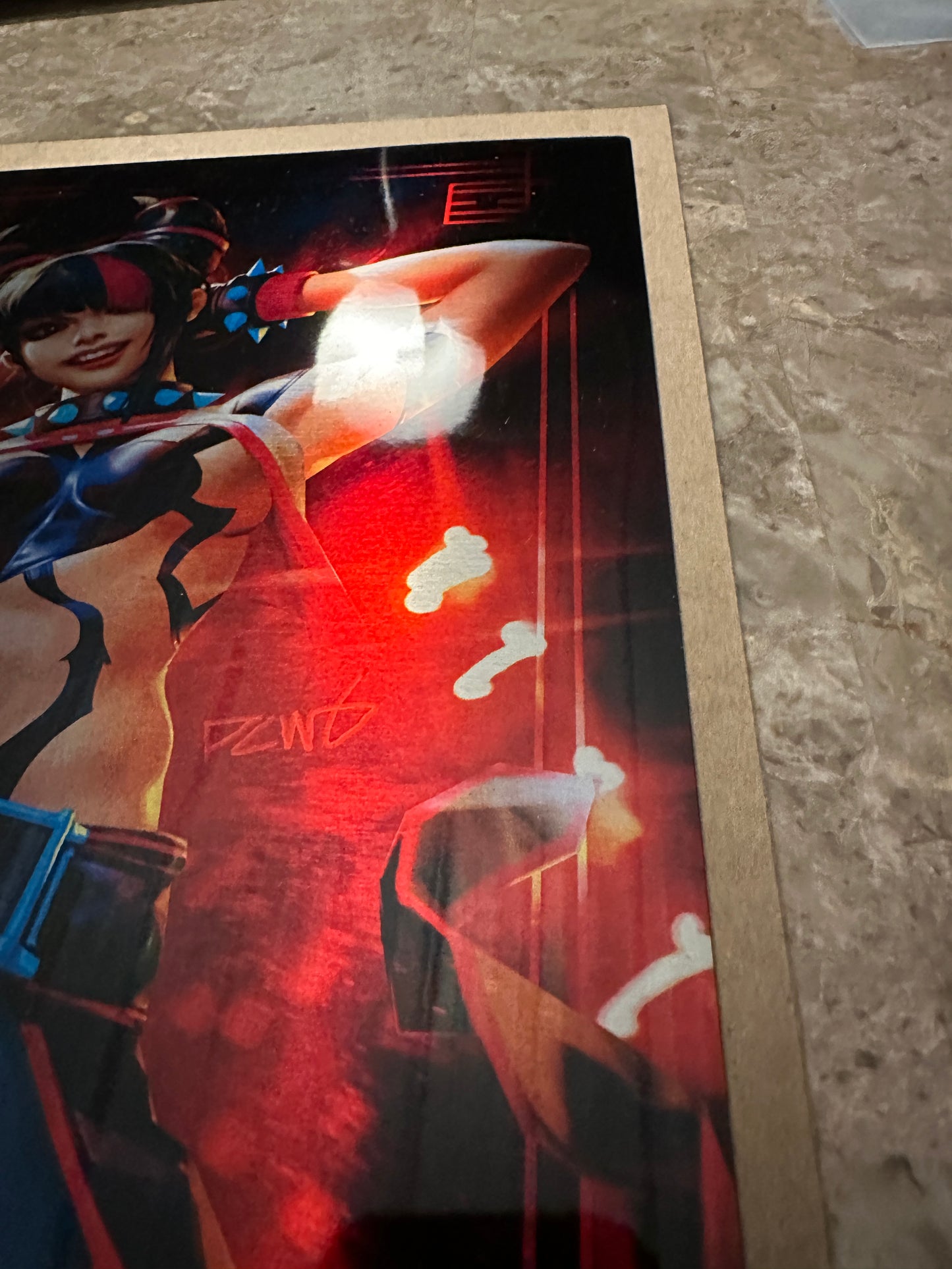 17"x11.5" Metal Sign - Street Fighter 6 #4 - Sign & Sketch Derrick Chew w/ COA