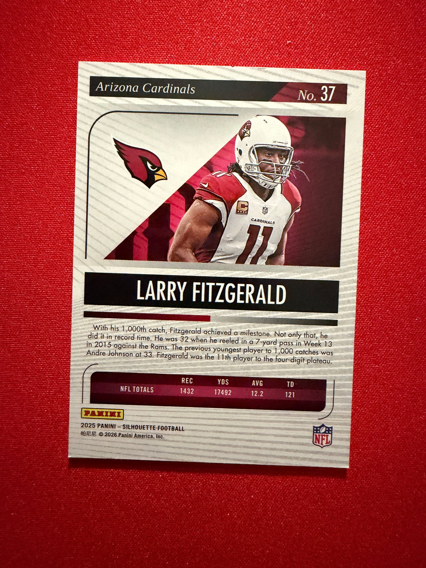 Larry Fitzgerald 2025 Panini Silhouette Football Base /15 #37