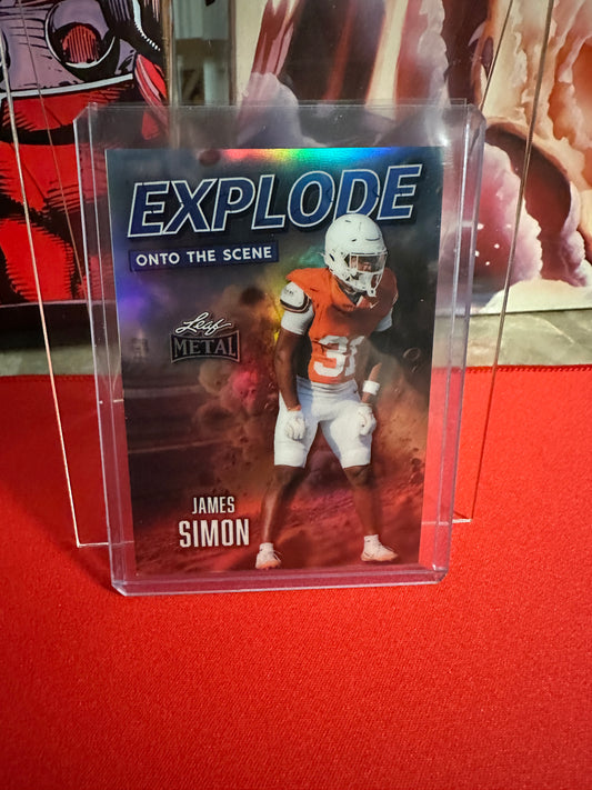 2026 Leaf Metal Football Explode onto the Scene James Simon Prismatic 3/5