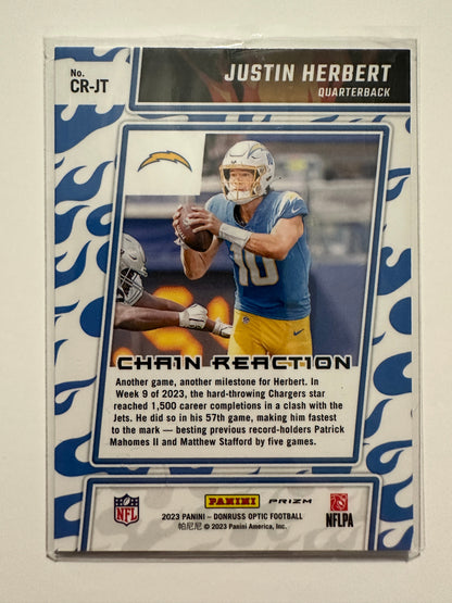2023 Justin Herbert Card Lot - Prizmatic/Hype/Optic (2023 Panini)