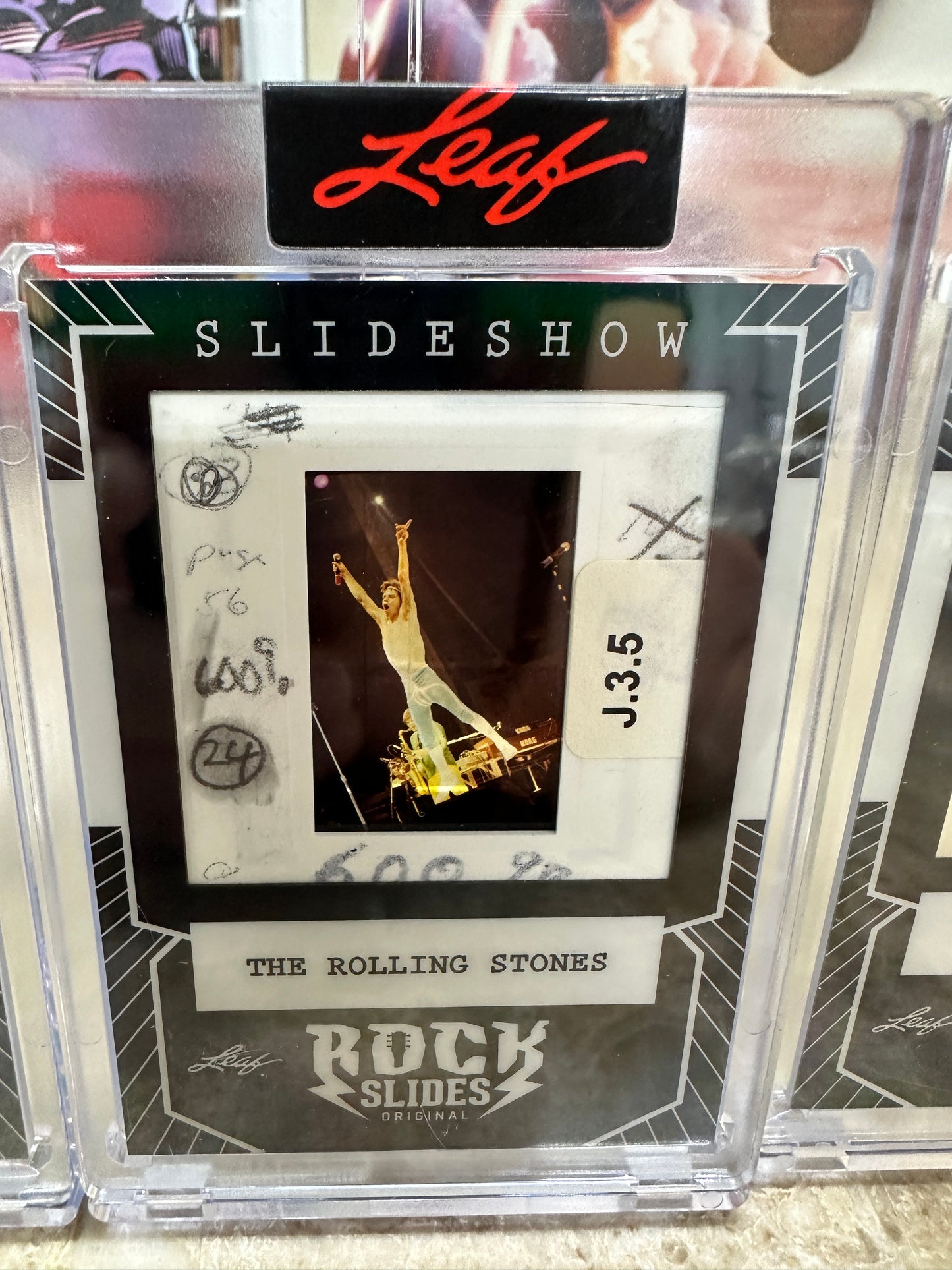 2026 Leaf Slideshow Original Rolling Stones 3 Encased Rock Slides - Action Shot