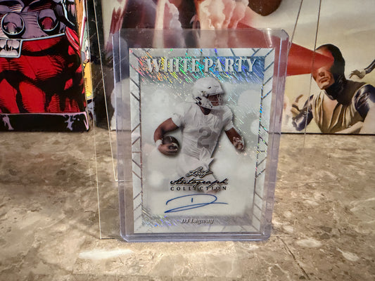 2026 Leaf Autograph Collection Football DJ Lagway White Party Shimmer /4
