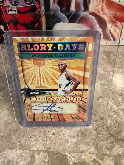 2025 Leaf Glory of the Game Jerry Stackhouse Glory Days Silver Auto /40