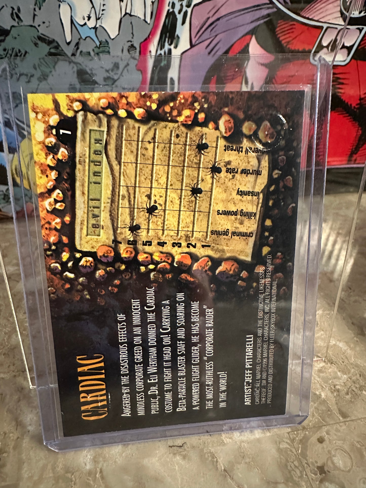 Cardiac #7 (1996 Marvel Fleer Spider-Man Premium) - Higher grade