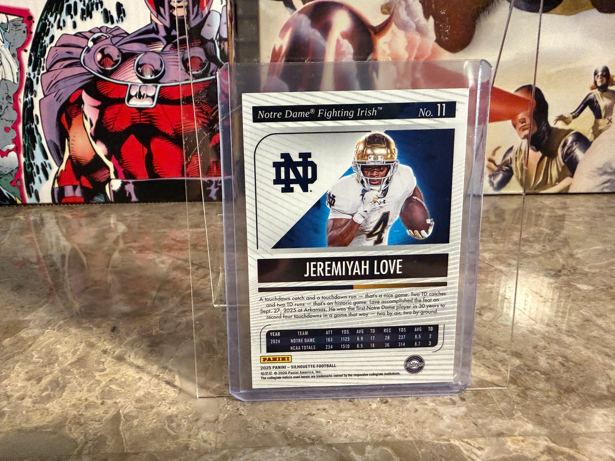 Jeremiyah Love 2025 Panini Silhouette Football Base Purple /125 #11