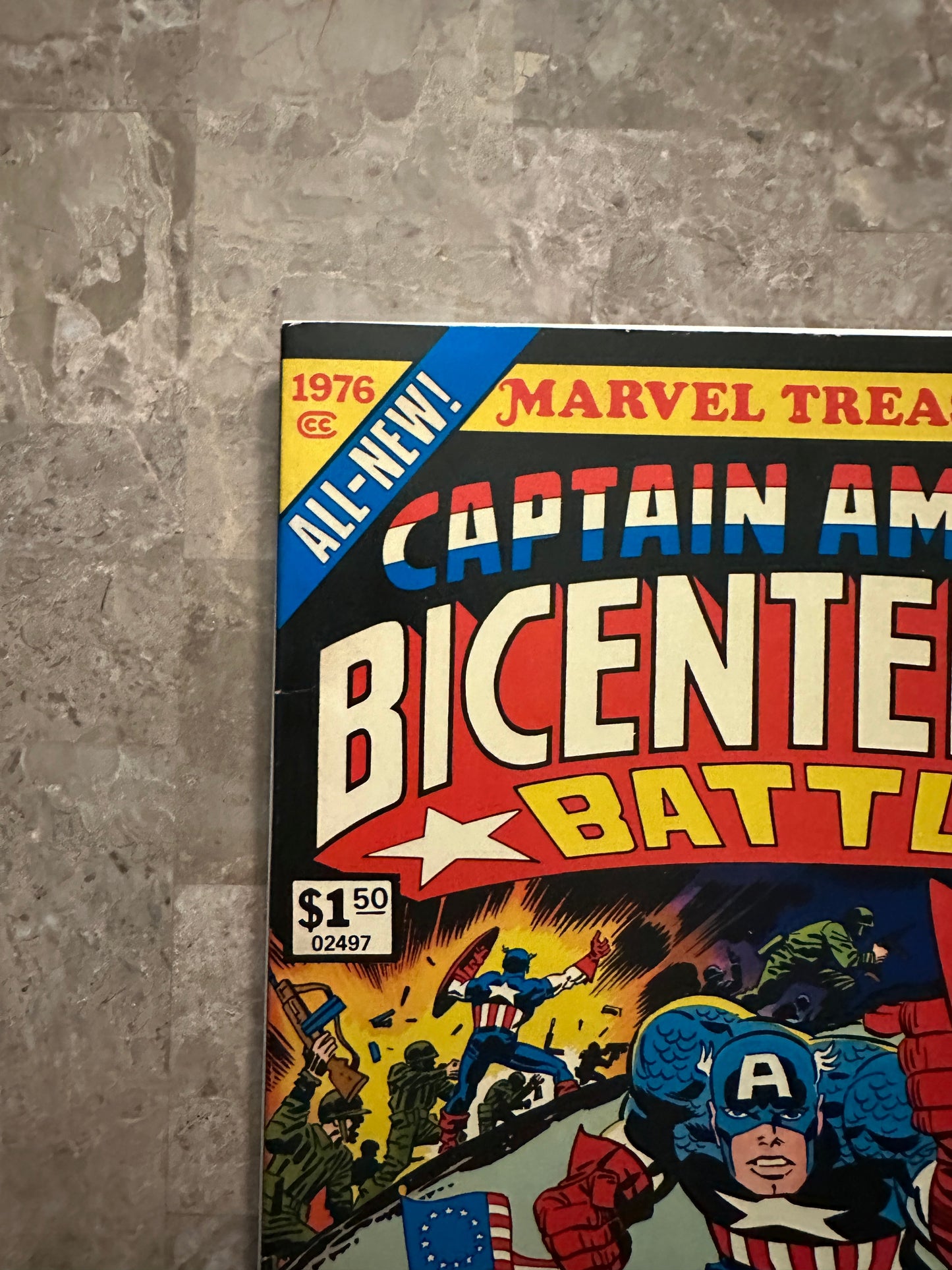 Captain America's Bicentennial Battles FN+ 6.5-7.0 (1976 Marvel Treasury) - Strong Copy