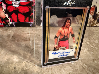 Brett Hitman Hart 2026 Leaf Ultimate Sports Gold Leaf Clear Auto Black 1/1