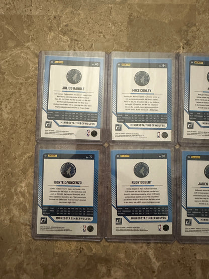 2024 Panini Donruss Basketball Minnesota Timberwolves Team Set (12 cards)