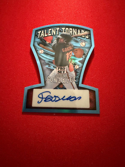Josuar Gonzalez 2026 Leaf Pro Set Metal Baseball Talent Tornado Auto Platinum /10
