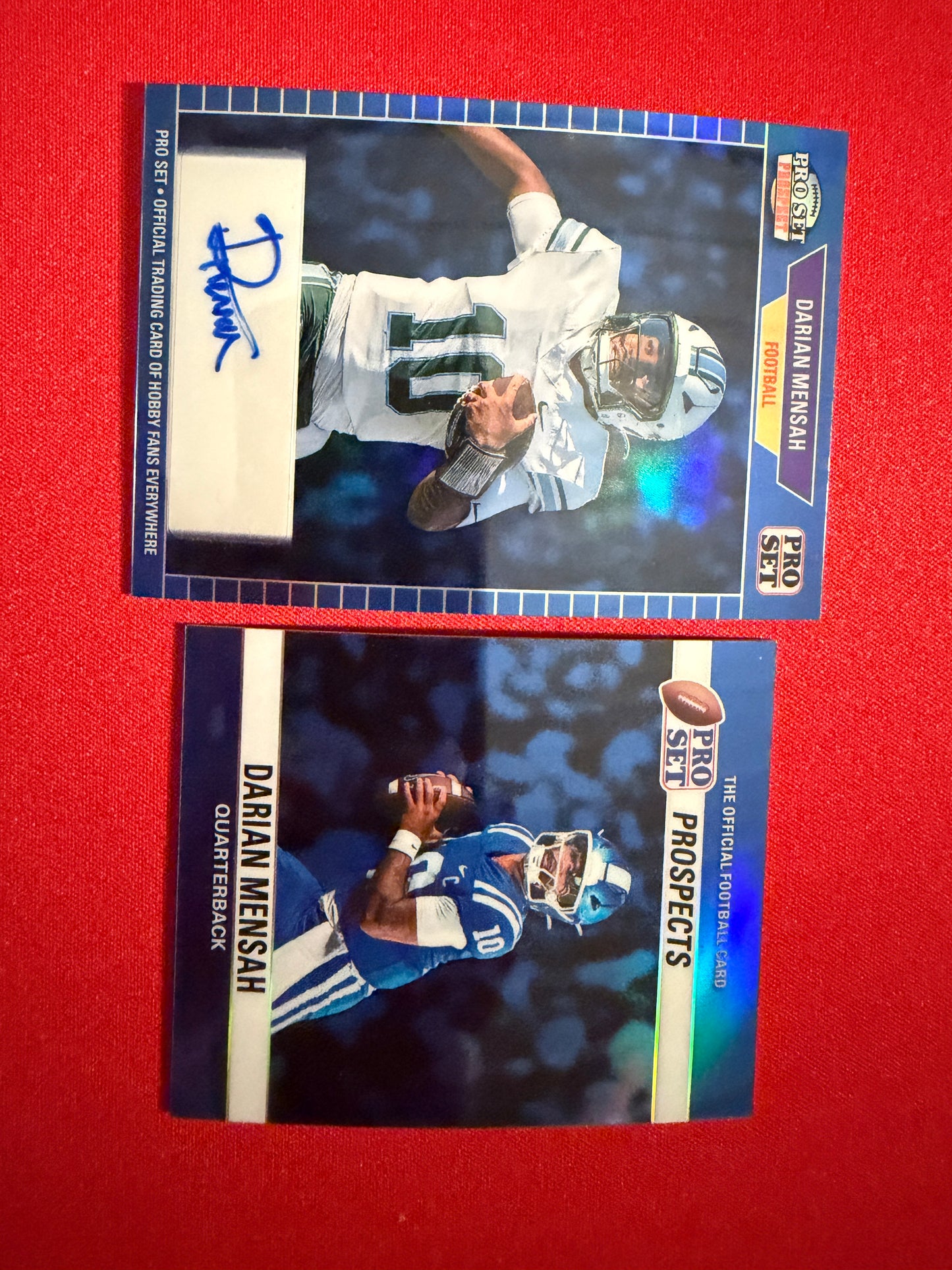 Darian Mensah 2026 Leaf Pro Set Metal Football 1989 Auto 1990 Mini Base Color Match