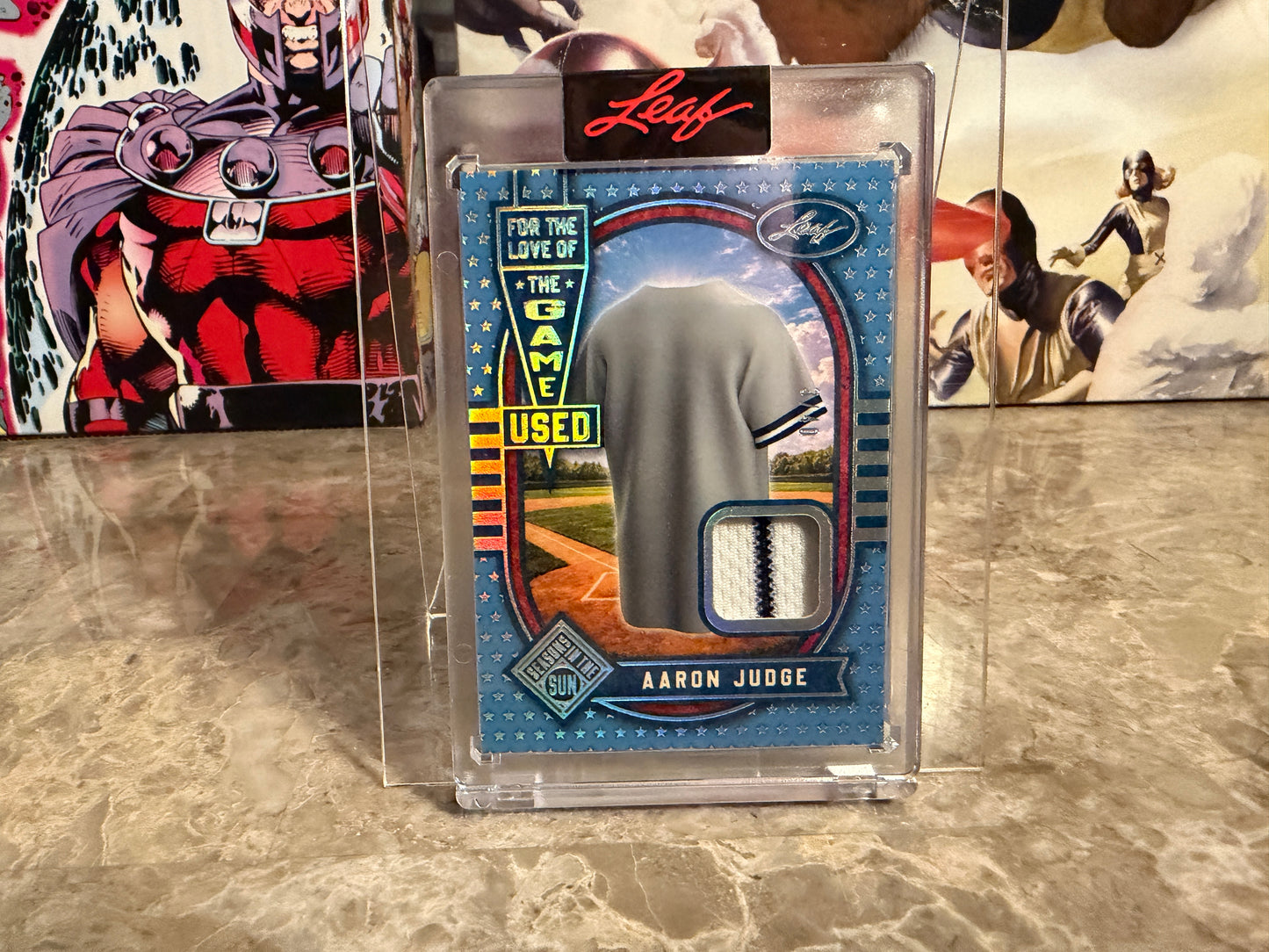 Aaron Judge 2026 Leaf Seasons In the Sun Love of the Game-Used Pinstripe Patch /40