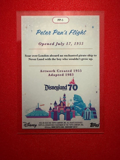 2025 Topps Disneyland Peter Pan’s Flight Acetate Clear /55 PP-5