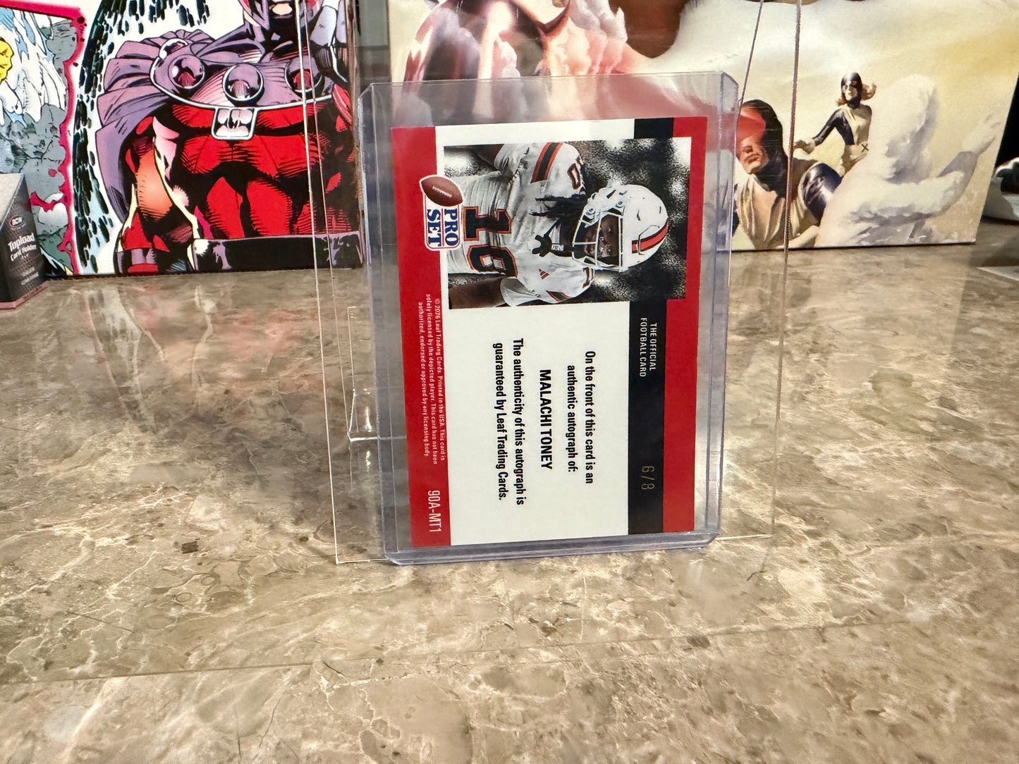 Malachi Toney 2026 Leaf Pro Set Metal Football 1990 Auto Platinum /8