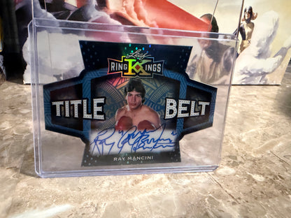 Ray Mancini 2026 Leaf Metal Ring Kings Title Belt Auto Blue /5