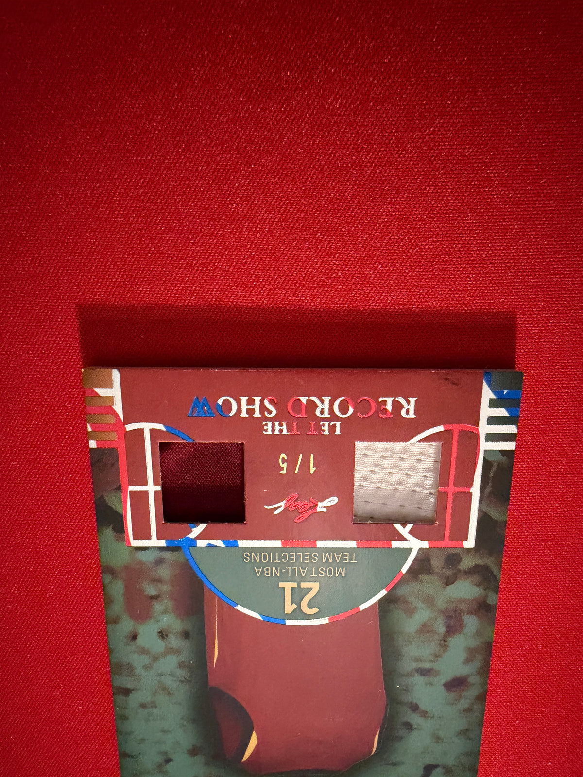 LeBron James 2025 Leaf Glory of the Game Let the Record Show Dual Game-Used 1/5