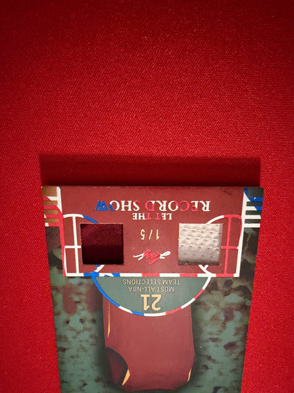 LeBron James 2025 Leaf Glory of the Game Let the Record Show Dual Game-Used 1/5