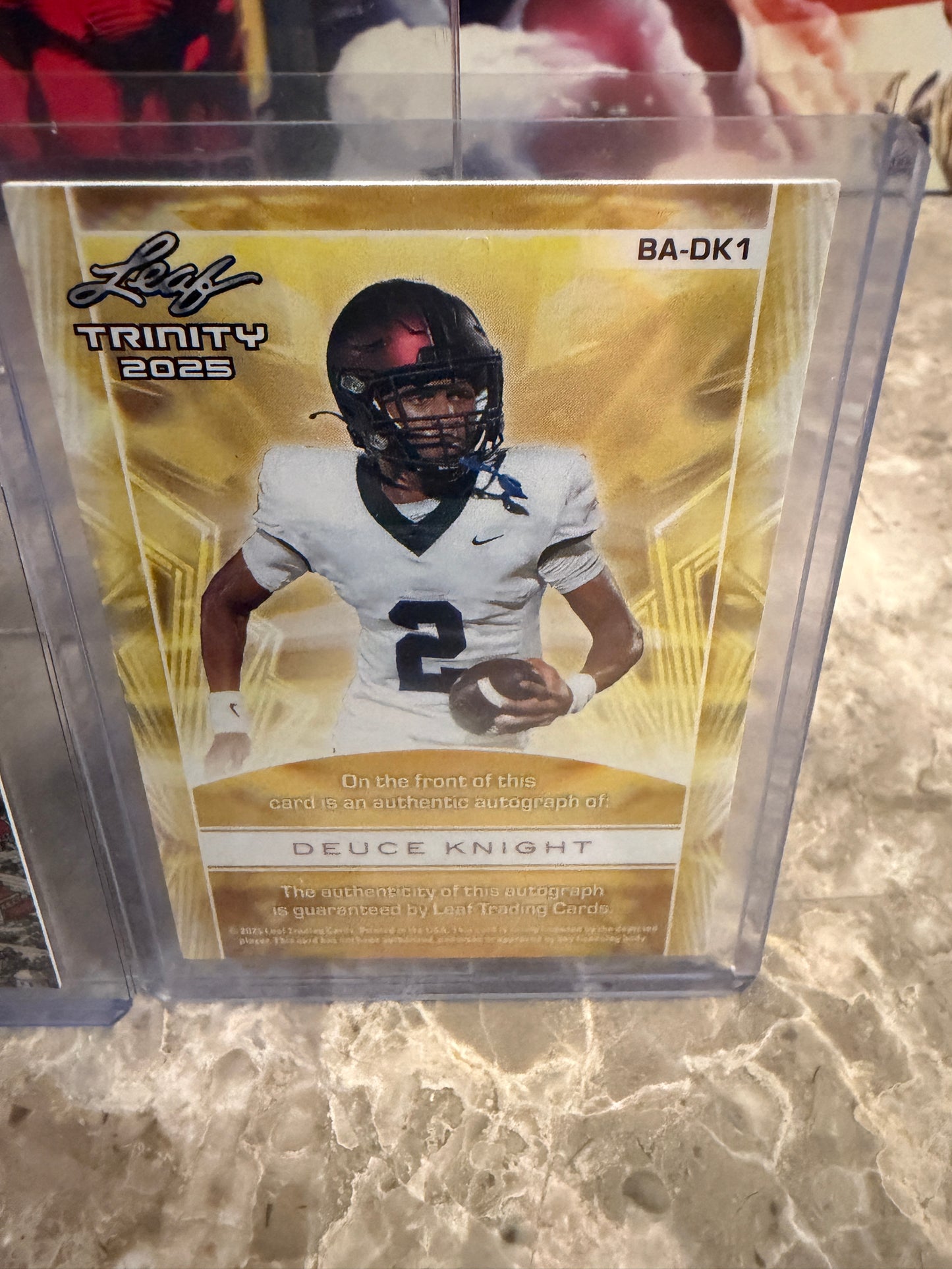 Deuce Knight Auto 1/1 2026 Optichrome Gold Super Prismatic & 2025 Trinity Lot