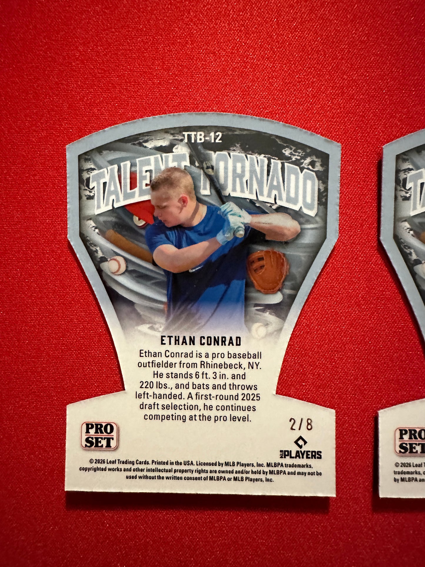 Ethan Conrad 2026 Pro Set Talent Tornado Lot /5 Blue AUTO & /8 Platinum