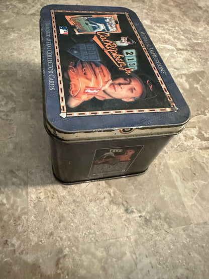 Cal Ripken Jr. Metallic Impressions Iron Oriole 10 Card Set w/ Tin