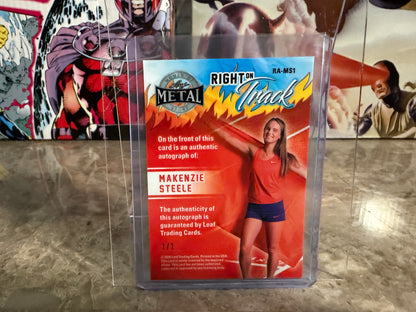 Makenzie Steele 2026 Leaf Metal Women Of Sport Right On Track Auto Black 1/1