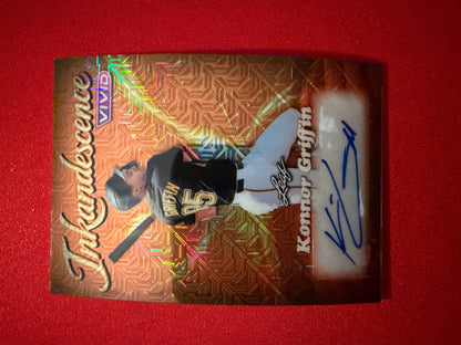 Konnor Griffin 2026 Leaf Vivid Baseball Inkadescence Auto Orange Mojo /5