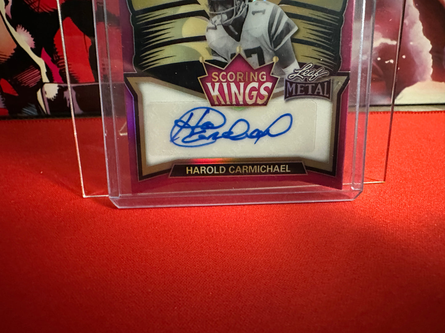 Harold Carmichael 1/1 Auto 2026 Leaf Metal Scoring Kings Die-Cut HOF 🔥