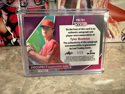 Tyler Bremner 2026 Leaf Vivid Prospect Patch AUTO /25 Angels #2 Pick