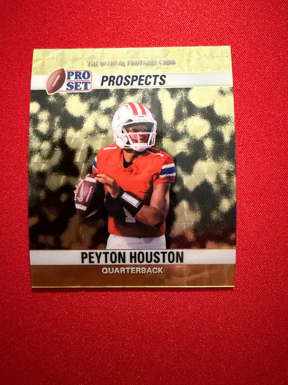 Peyton Houston 2026 Leaf Pro Set Metal 1990 Mini Super Gold Prismatic 1/1