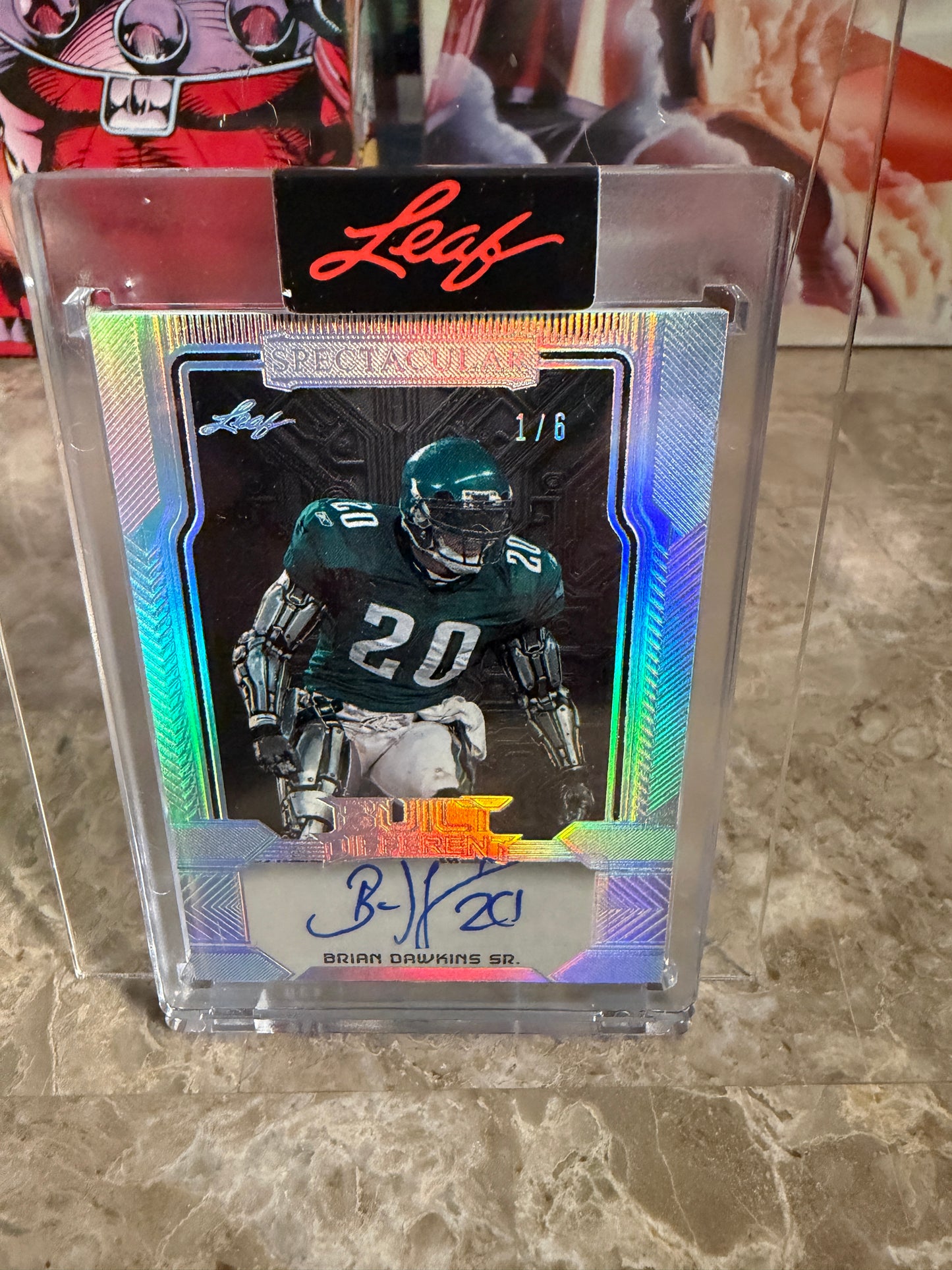 2026 Leaf Spectacular Built Different Brian Dawkins Auto Silver /6