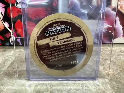2026 Leaf Baseball Nation TREY YESAVAGE Disc /25 GREEN PRISMATIC Blue Jays Star