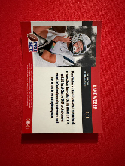 Dane Weber 2026 Leaf Pro Set Metal 1990 Super Prismatic Red Flood 1/1