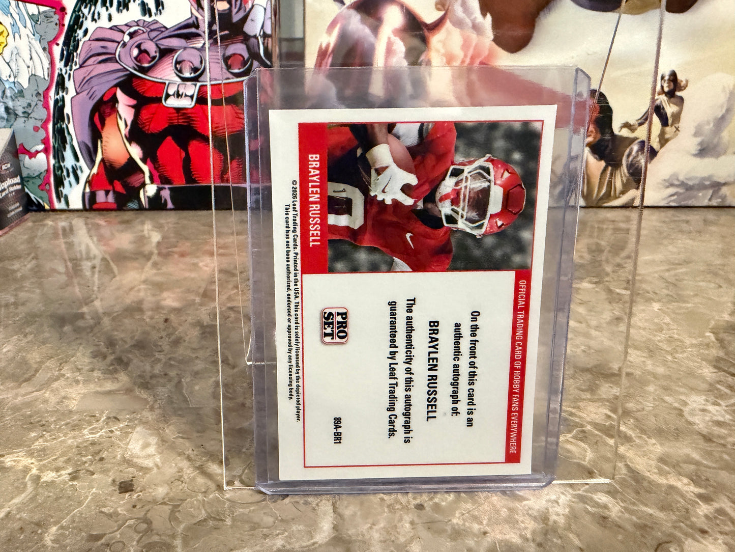 Braylen Russell 2026 Leaf Pro Set 1989 Auto Red Flood Super Color Match 1/1