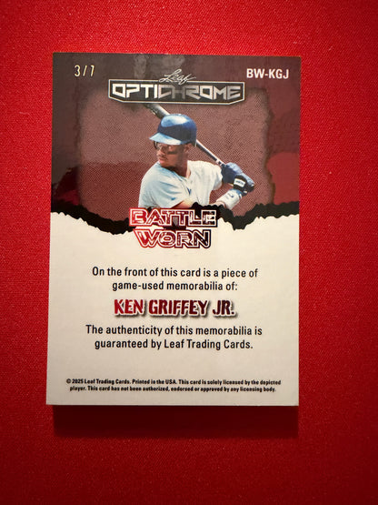 Ken Griffey Jr. 2025 Leaf Optichrome Baseball Battle Worn Game-Used Patch /7