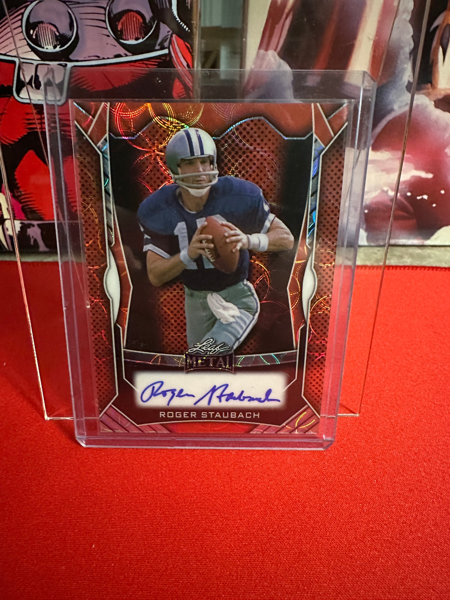 (2026/03/20) Roger Staubach 2026 Leaf Metal Football Metal Auto /6 On-card
