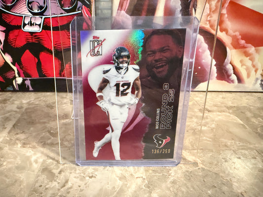 Nico Collins 2025 Topps Signature Class Football Chrome Pink /250