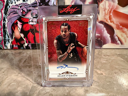 Allen Iverson 2026 Leaf Art of Sport Base Auto Bronze /35