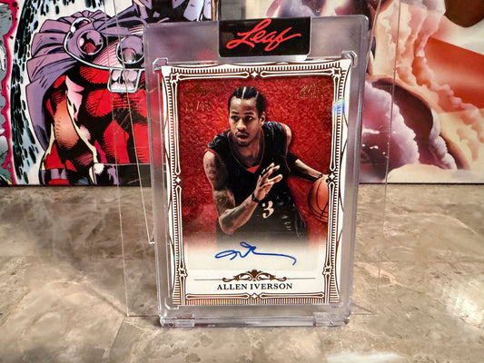 Allen Iverson 2026 Leaf Art of Sport Base Auto Bronze /35