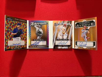 Kade Anderson / Seth Hernandez / Arnold / Doyle 2026 Leaf Electrum Collection 4 Auto Booklet