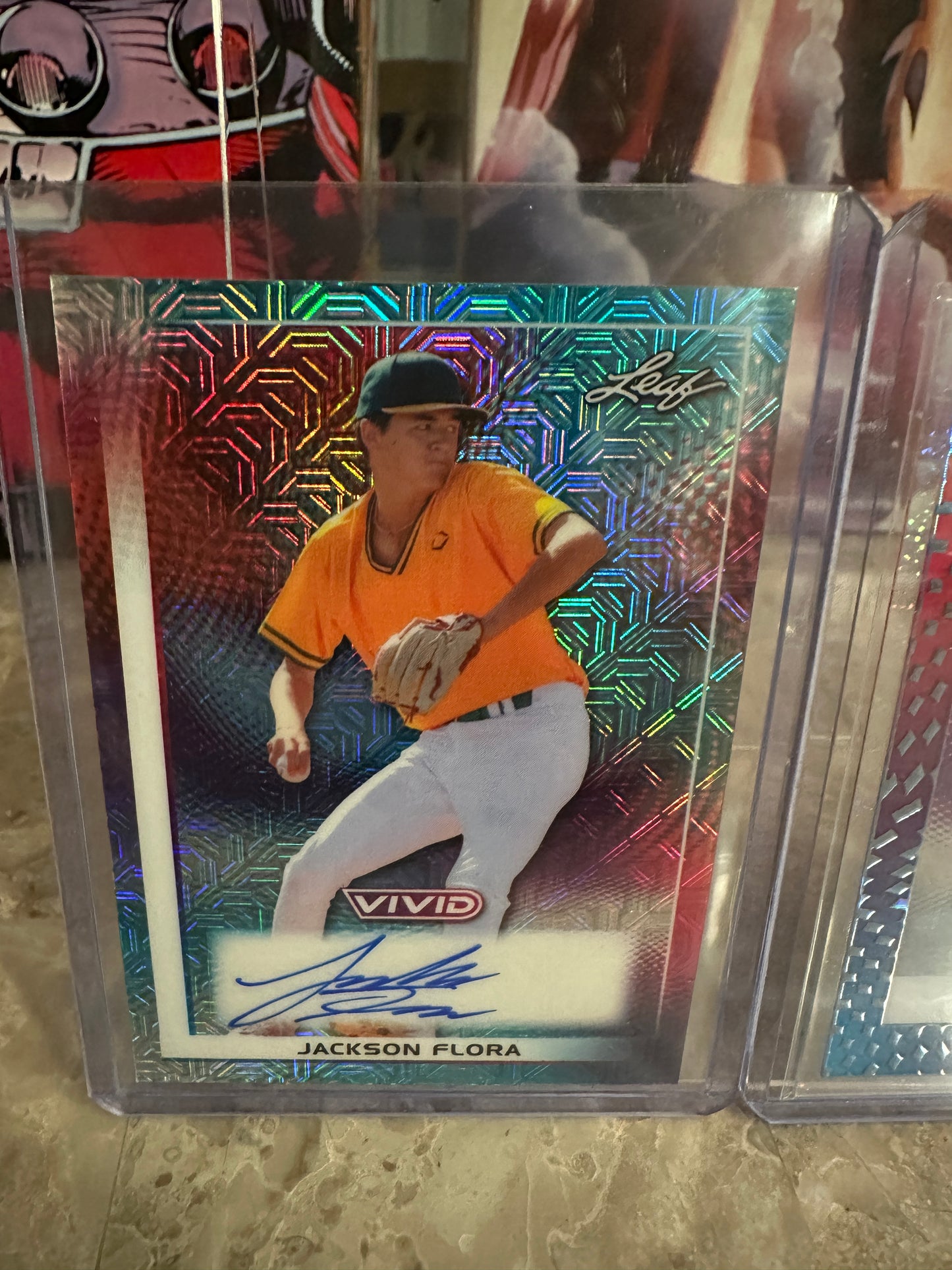 2026 Leaf Vivid Jackson Flora LOT Auto /35 Techno + 1/1 Clear Acetate UCSB