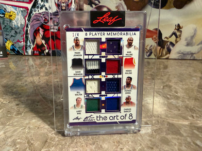 2026 Leaf Art of Sport 8-Patch Bird Magic Malone Barkley Ewing Robinson Walton 1/4 Bookend
