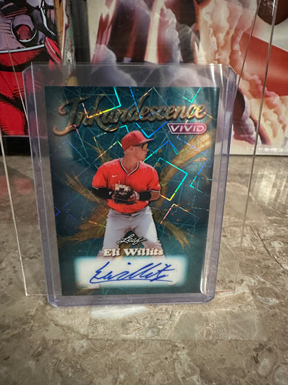 Eli Willits 2026 Leaf Vivid Inkadescence Blue Lazer AUTO /25 Nationals #1 Pick