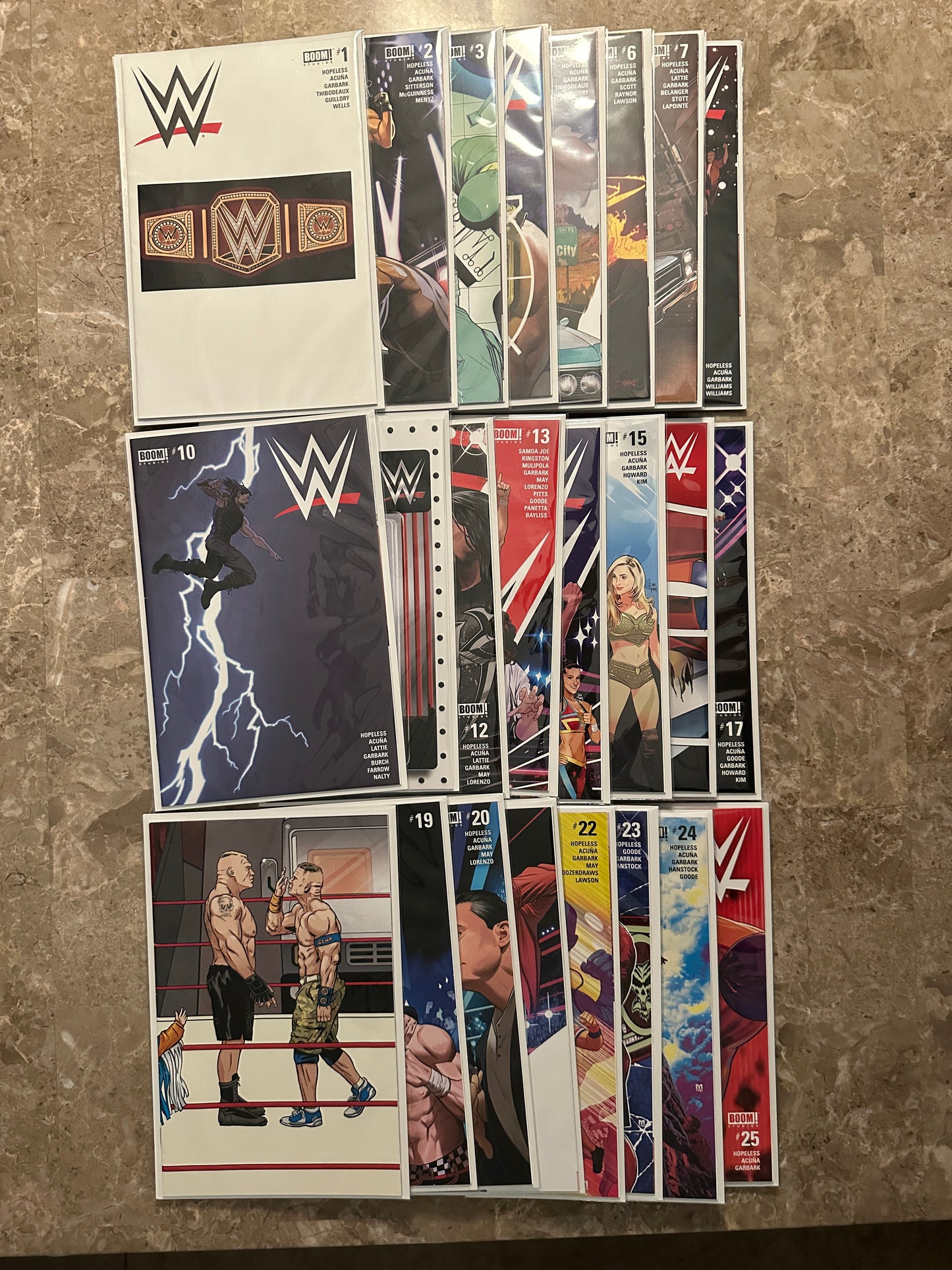 WWE #1-7,9-15,17-25 Near Full Run of 24 Higher Grade (Boom 2019)