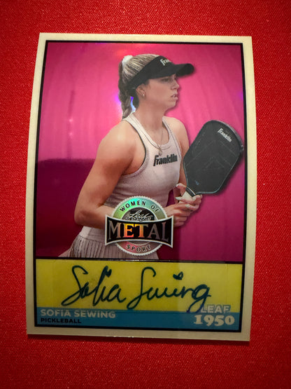 Sofia Sewing 2026 Leaf Women of Sport 1950 Auto Pink Prismatic /6