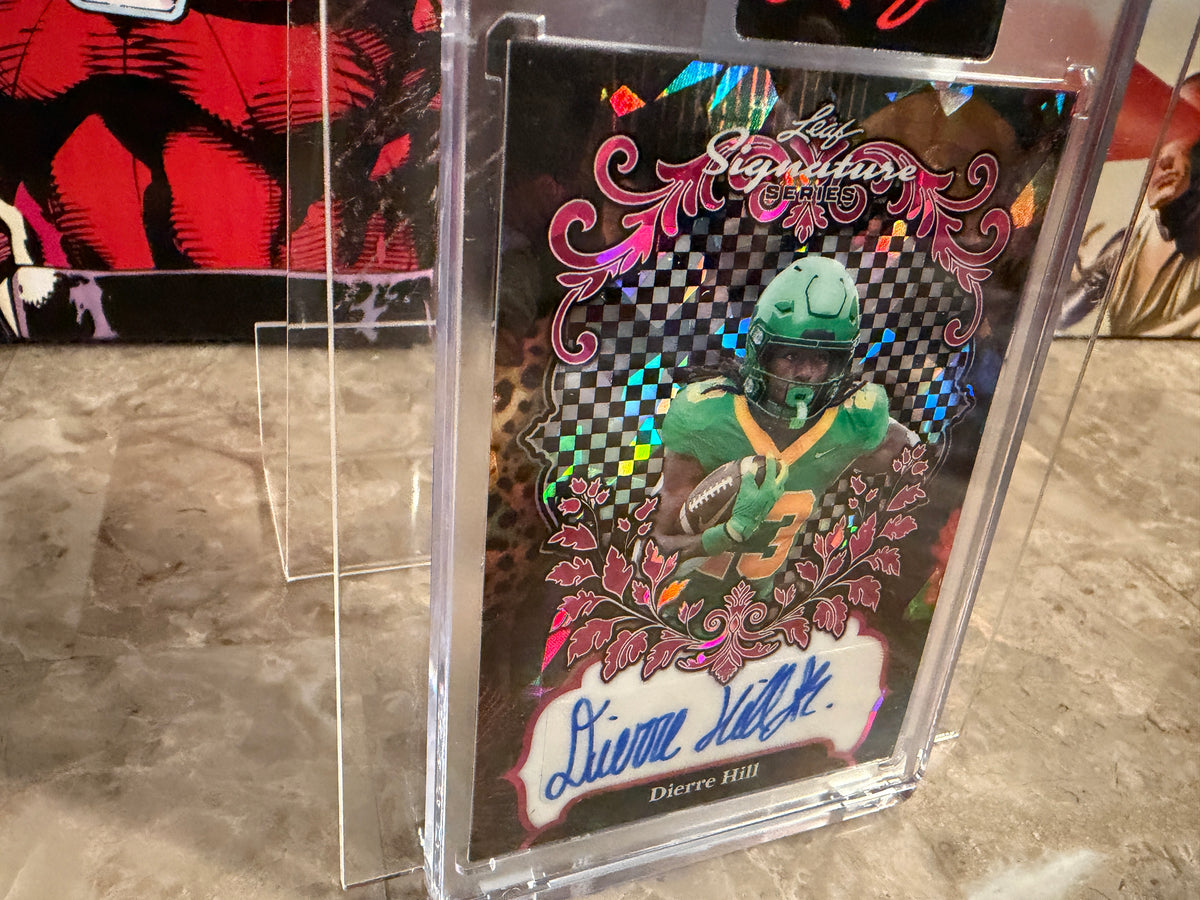 Dierre Hill 2026 Leaf Signature Series Sports Base Auto Pink Crystal 1/1