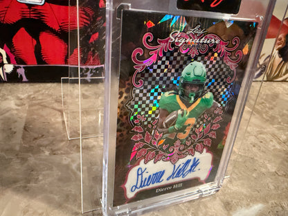 Dierre Hill 2026 Leaf Signature Series Sports Base Auto Pink Crystal 1/1