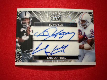 2026 Leaf Pro Set Metal Bo Jackson Earl Campbell On-Card Auto /7