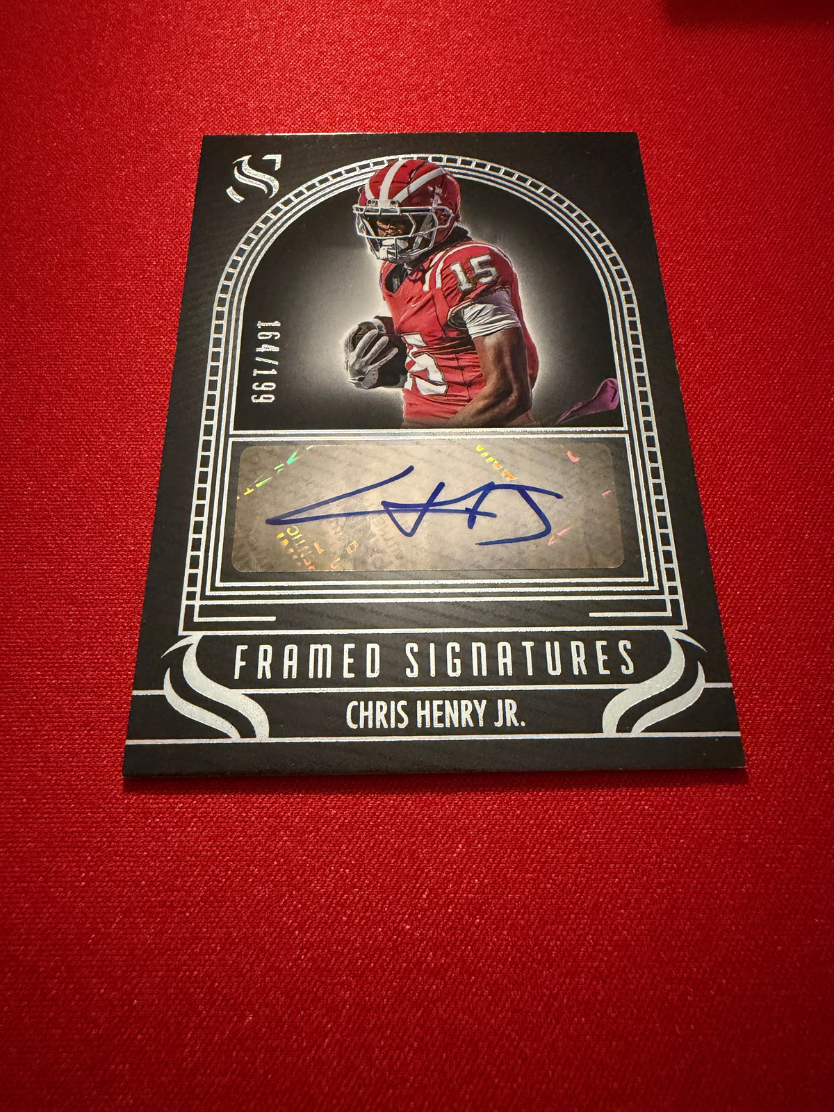 Chris Henry Jr. 2025 Panini Silhouette Football Framed Autographs Silver /199