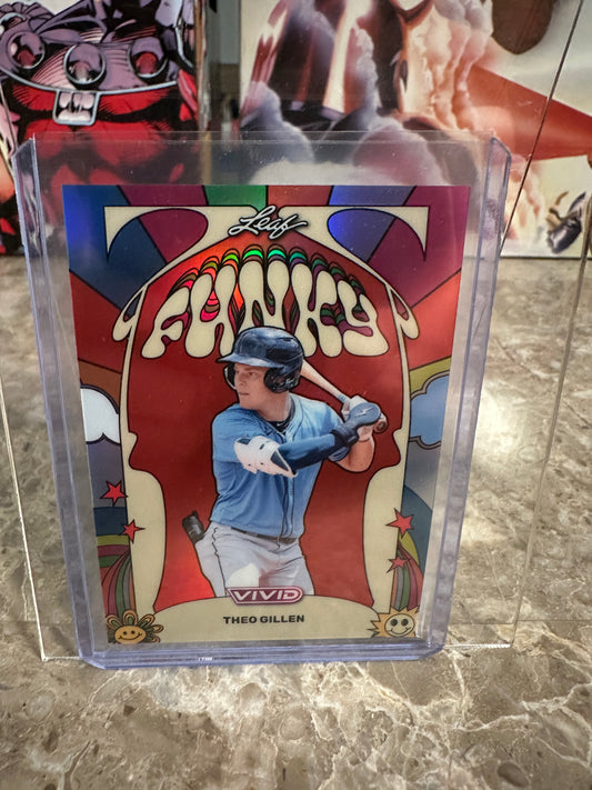 Theo Gillen 2026 Leaf Vivid Baseball Funky Red /14